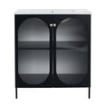 thumbnail image 3 of 30 Inch Freestanding Bathroom Vanity with Ceramic Sink, Black, 3 of 11