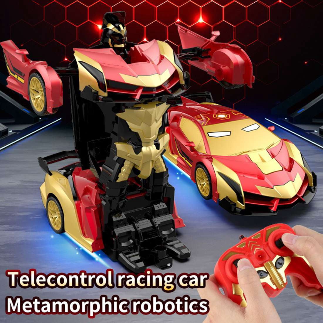 Transforming Remote Control Car Robot, R/C Car Toy, One-Button Deformation, Children's Day Gifts, 1:18 Scale 360°Rotating Drifting, Toys Suitable for Kids Over 3+ Years Old, Educational Toy, Birthday