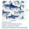 thumbnail image 5 of Shark Printed Square Mousepad Desk Pad Desk Mat, 8.3x9.8 Inch, Non-Slip Rubber Bottom, Suitable for Office and Gaming, 5 of 6