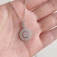 thumbnail image 6 of Women Necklace Layered Round Pendant Cubic Zirconia Neck Jewelry Daily Wear Gifting Lightweight Lady Clavicle Necklace, 6 of 8