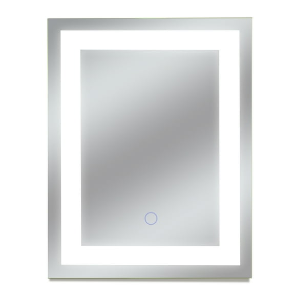 Dyconn Faucet Edison Tri-Color Horizontal/Vertical Wall Mounted Backlit LED Bathroom Vanity Mirror with Touch ON/OFF Dimmer (12"W X 16"H )