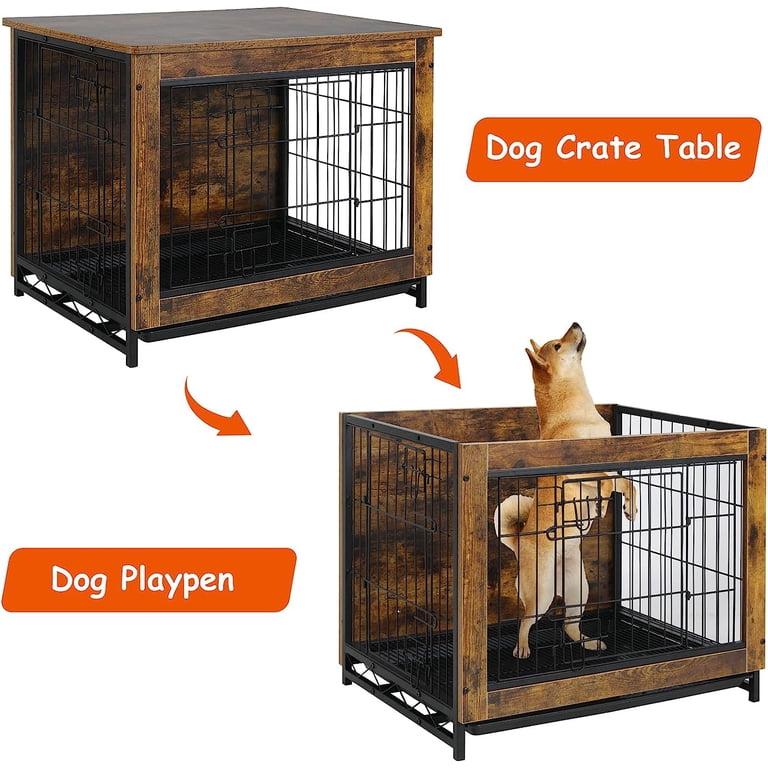 End Table Crate TLSUNNY Dog Crate Furniture - Modern Wooden Side Table ...
