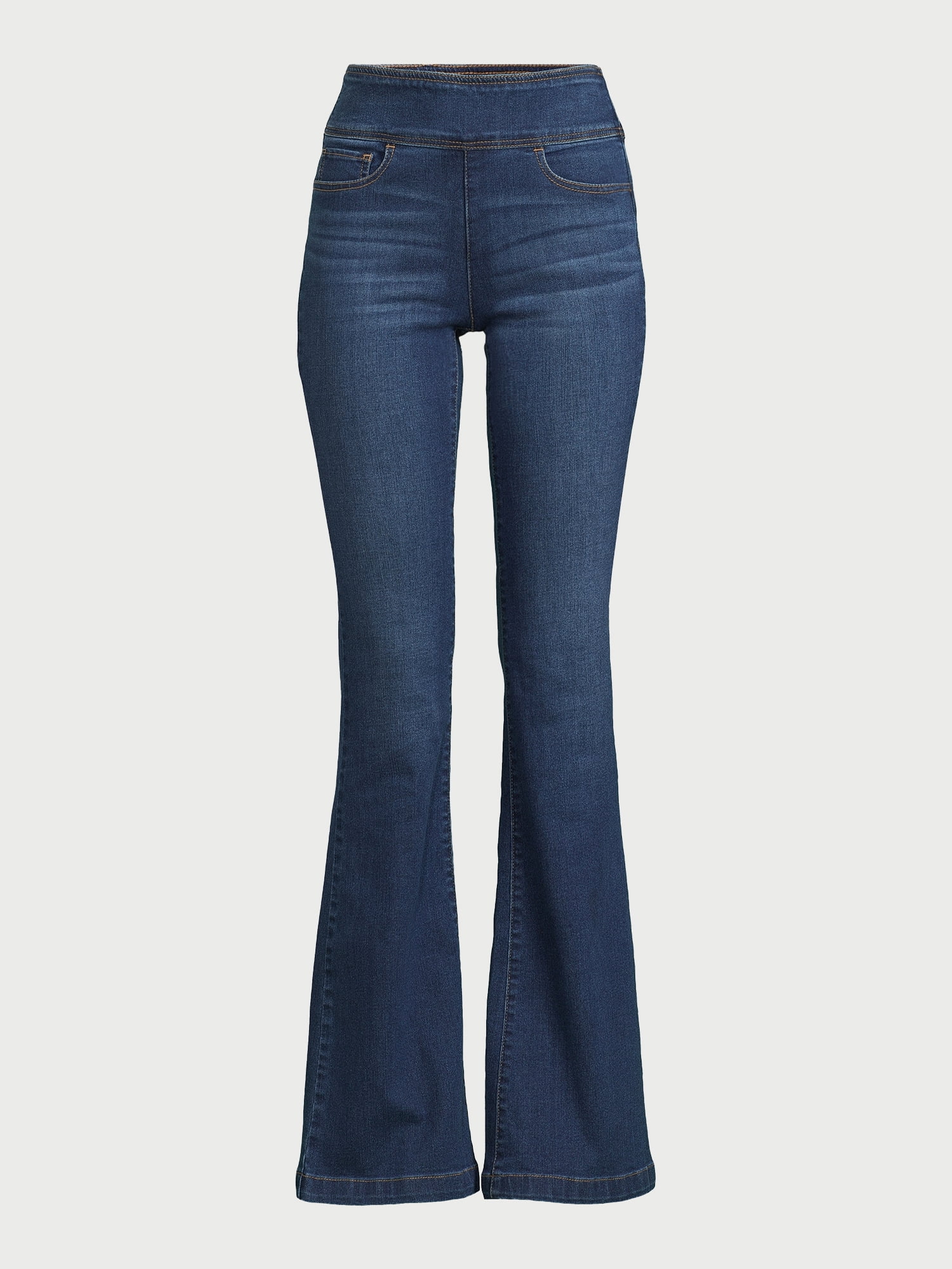 Sofia Jeans Women's Melissa Flare Pull On High Rise Jeans, 33.5" Inseam, Sizes 2-20