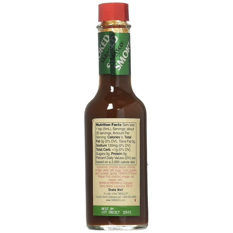 TABASCO。 TABASCO Chipotle Hot Sauce, 5oz, 2 Pack - Walmart.com
