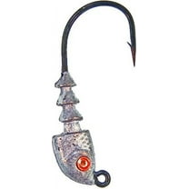 Bass Assassin Saltwater Jig heads 1/4oz Lead color/Red Eye 4pk