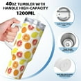 thumbnail image 3 of Pofeuu Lemon Orange Print 40oz Ice Bully With Handle And Straw Stainless Steel Vacuum Insulated Cup And 2 In 1 Straw Lid, 3 of 8
