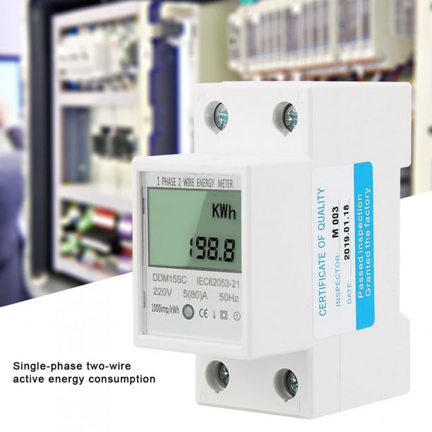 Medidor de energía monofásico 5-80A DDM15SC Pantalla digital LCD ANGGREK Otros