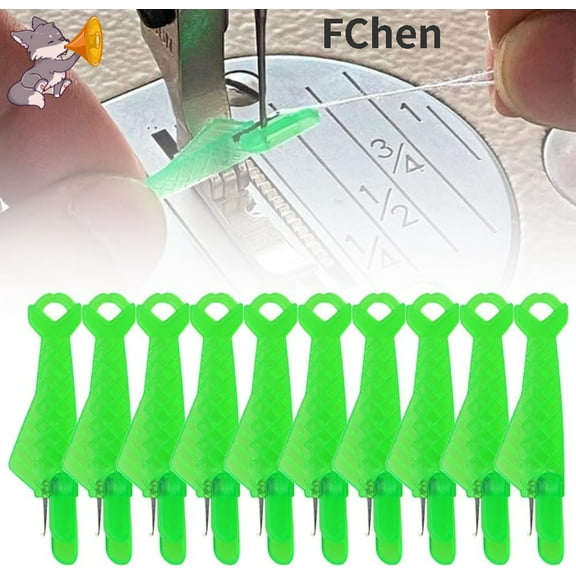 2025 Automatic Needle Threader - Fish-Shaped Design for Hand Sewing & Sewing Machines(green-10pcs)