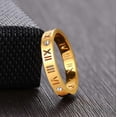 thumbnail image 4 of UBIUO Openwork Roman Numerals Ring for Women Girls of Stainless Steel & CZ Setting Silver/Rose Gold/Gold Plated - -, 4 of 4