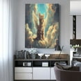 thumbnail image 4 of Xecao Sunshine Cloud Cute Cat for Ready-to-Hang Canvas Art 12x16 Inches - Waterproof HD Print Solid Wood Frame for Gifting,Vertical, 4 of 8