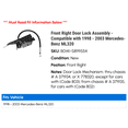 thumbnail image 2 of Front Right Door Lock Assembly - Compatible with 1998 - 2003 Mercedes-Benz ML320 1999 2000 2001 2002, 2 of 2