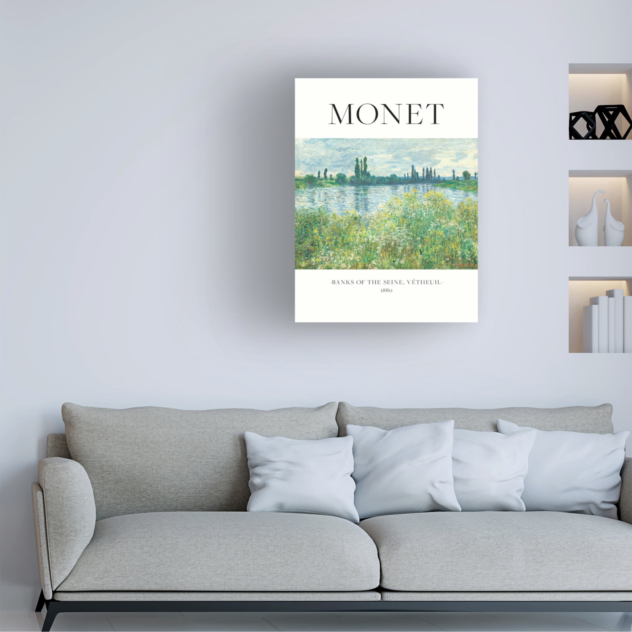 Trademark Fine Art Pictufy  Banks Of The Seine Canvas Wall Art