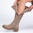 thumbnail image 3 of LOVE STEETLY Women's Slouchy Knee‑High Riding Boots, Round Toe Platform Side Zipper Casual Versatile Comfort Boot., 3 of 7