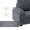 thumbnail image 6 of EUROCO 2000LBS 84" Modern U Shaped Sectional Sofa Set, 6 Seat Velvet Upholstered Corner Couch with Ottoman, Armrest Pillow, Indoor Furniture for Living Room, Apartment, Office, Gray, 6 of 10