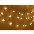 thumbnail image 2 of Cadena de luces LED con forma de estrella diseñada en 3D, resistente al agua y extensible para decoración interior y exterior, bombillas de bajo consumo en blanco cálido y colorido, cadena de luces, 2 of 8