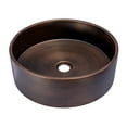 thumbnail image 3 of Eden Bath EB_SS003BZ Round 15.75-in Stainless  Vessel Sink + Rim Bronze + Drain, 3 of 6