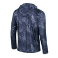 thumbnail image 3 of Men's Colosseum Navy Auburn Tigers Palms Printed Lightweight Quarter-Zip Hooded Top, 3 of 3