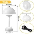 Flowerpot Lamp, Cordless Mushroom Table Lamp,3 Color Stepless Dimmable