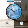 thumbnail image 5 of Voice Activated Clock with Glow Light 12 Inch Large Silent Wall Clock Battery Operated for Home Decor Snow-covered Scene, 5 of 8