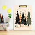 thumbnail image 2 of FORMRS Acrylic Clipboard with Low Profile Clip Standard A4 Letter Size, 12.5" x 9", Beige Christmas Trees, 2 of 8