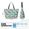 thumbnail image 4 of Easygdp Christmas Dachshund Bolsa de Viaje de Playa de Gran Capacidad, Bolsa Tote Perfecta para la Playa, Escapadas de Fin de Semana y Viajes, 4 of 7