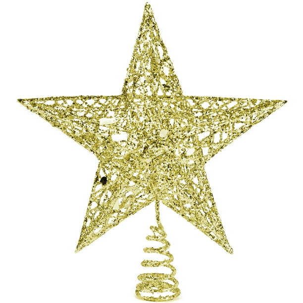 sewing machine Applied famous Ornativity Gold Star Tree Topper - Christmas Glitter Star Ornament Treetop  Decoration - Walmart.com