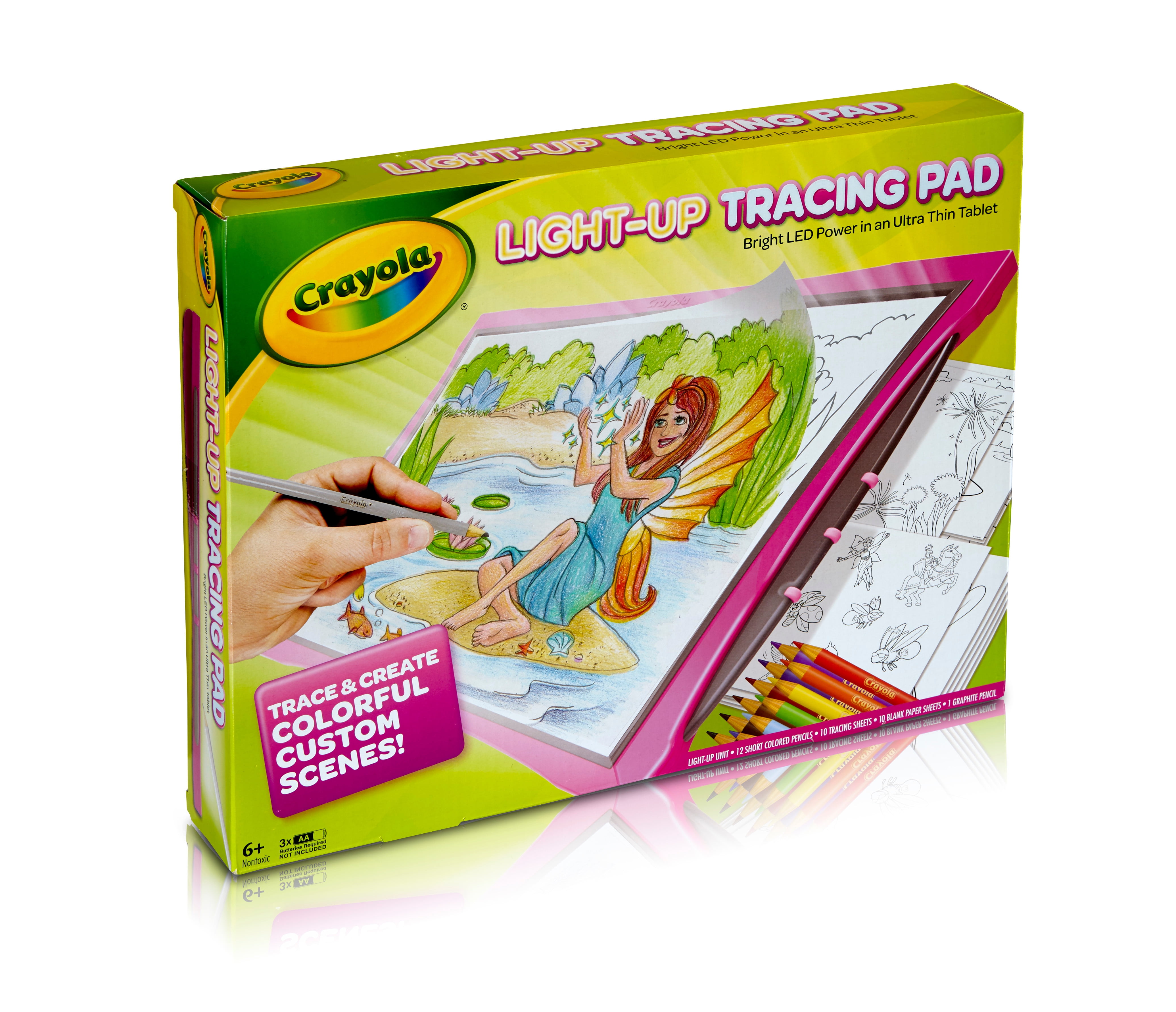 Crayola Light-Up Drawing Tablet, Pink Sketch Sheets for Kids