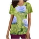 thumbnail image 1 of Vestido Corto para las Mujeres con Cuello en V Imprimir Manga Corta Bolsillo Enfermera Top, Poliéster Ligero para el Hogar Diario Y Desgaste Casual, 1 of 9