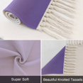 thumbnail image 6 of Purple Ombre Bathroom Rug 2'x3', Modern Gradient Abstract Art Low Profile Front Entryway Rug with Tassels, Woven Cotton Washable Kitchen Mat Carpet for Foyer Bedroom Back Door Decor, 6 of 9
