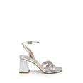 thumbnail image 4 of Jewel Badgley Mischka Michelle Metallic Strappy Block Heels, 4 of 7
