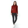 thumbnail image 6 of SSLR Mock Turtleneck for Women Mock Neck Top Long Sleeve T Shirt Casual Basic Active Layer, 6 of 6