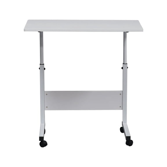 Side Table with Baffle, Removable E1 15MM Chipboard & Steel White L
