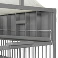 thumbnail image 5 of Mirightone Wood Full House Bed with Rails and Drawers, Bed Frame Full with House Shape, Side Bookshelf with LED Strip, Gray + White, 5 of 9