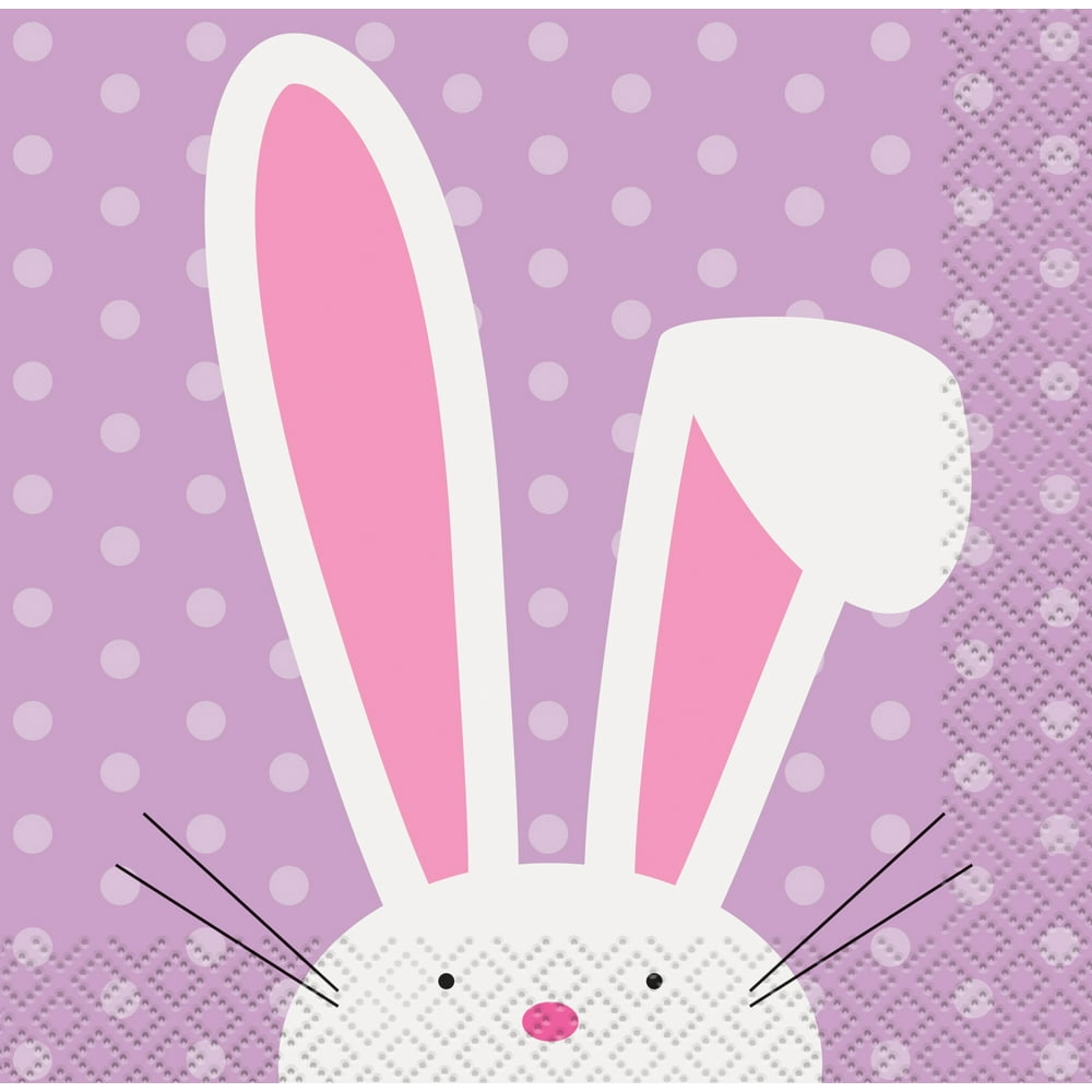 Cute Easter Paper Beverage Napkins, 5in, 16ct