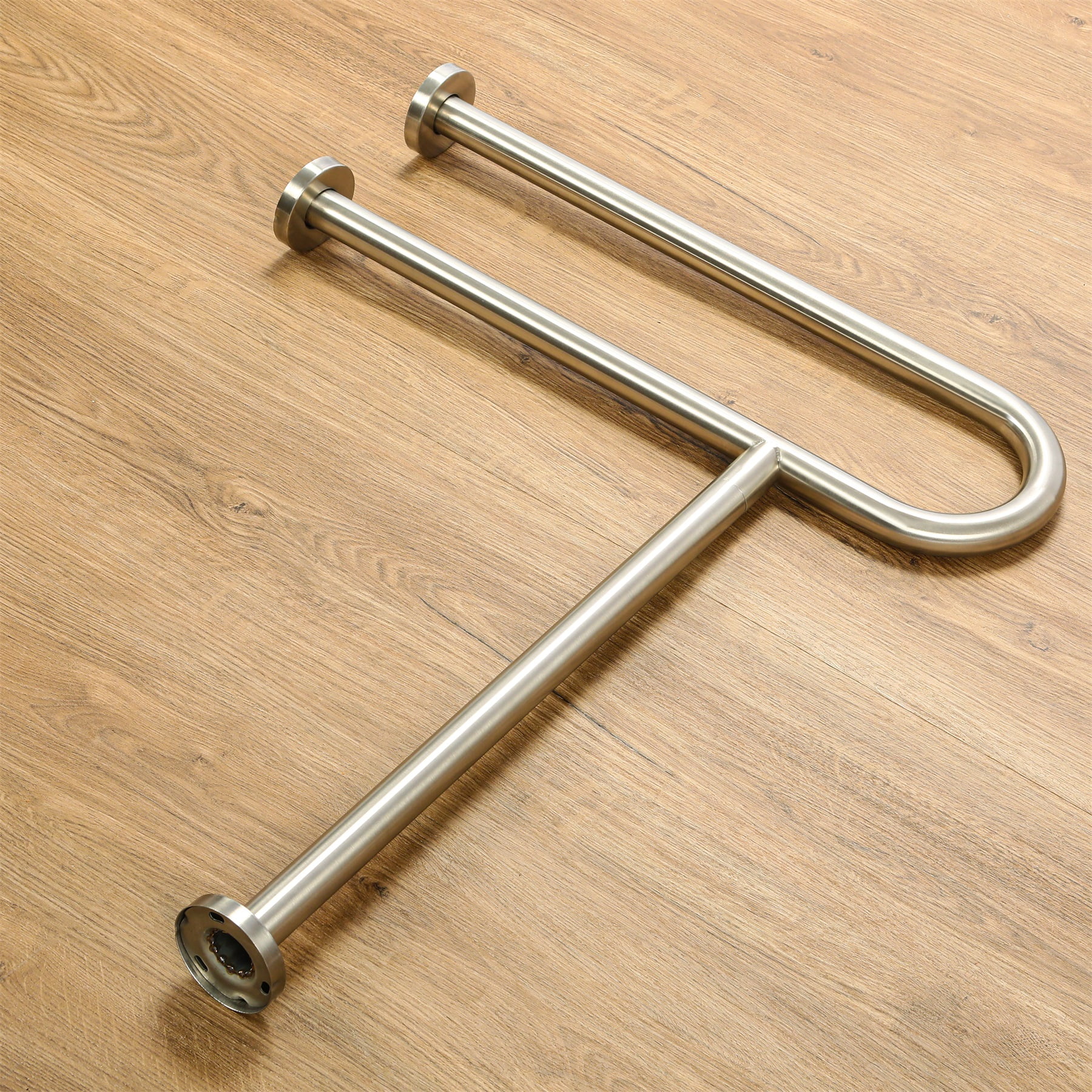 HECASA 24" Grab Bars Toilet Bathtub Handrail 304 Handicap Rails Bathroom Safety Wall Mount Floor Support Assist Bar on Slip Hand Grips for Disabled Elderly Handicapped Pregnant Woman