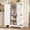 White, variant on Homieasy 43" Tall Farmhouse Kitchen Pantry Cabinet, Small Food Storage Huch Cabinet with 3 Adjustable Shelves for Small Spaces, Weathered Brown