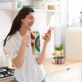 thumbnail image 5 of Yayeee 40oz Stainless Steel Tumbler with Straw and Handle Double-Wall Insulated Travel Water Bottle, Colorful Circles, 5 of 8