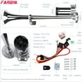 thumbnail image 5 of FARBIN Air horn for truck loud truck horn 12v train horn loud car horn airhorn 150db air train horn kit with compressor train horn for car truck horns for pickups (Integrated Single tube, 12V), 5 of 6