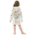thumbnail image 7 of FORMRS Niños Bathrobe Unisex Hooded Robe Soft Plush Pajamas Sleepwear, Size 4-6T, Gray Cute Flower, 7 of 7