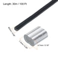 thumbnail image 2 of Uxcell 100Ft Cable de Acero Inoxidable 304 Recubierto de Vinilo de 5/64" con 10 Piezas de Fundas de Aluminio Negras, 2 of 7