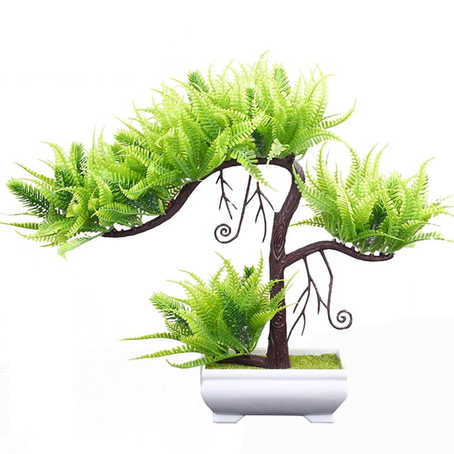 Simulación de árbol en maceta artificial Planta en maceta Oficina en casa Centro de mesa Adorno de árbol falso, Verde Advancent HA7029-03B