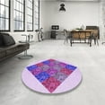 thumbnail image 4 of Ahgly Company Machine Washable Indoor Rectangle Transitional Blossom Pink Area Rugs, 6' x 9', 4 of 7