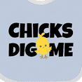 thumbnail image 4 of Inktastic Chicks Dig Me Boys Baby Bib, 4 of 4