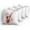 thumbnail image 5 of Ambesonne Music Throw Pillow Cover 4 Pack, Butterfly Orchestra Jazz, 18", Multicolor, 5 of 7