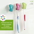 thumbnail image 4 of 6PCS Toothbrush Head Covers with Suction Cup Toothbrush Protective Case Great Toothbrush Cover Holder for Home Travel Outdoor Camping, 4 of 6