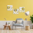thumbnail image 4 of Visual Art Decor Yellow and Gray Daisy Flower Wood Framed Canvas Wall Art Clearance Pictures Poster Prints for Bathroom Bedroom Painting Girl Room Gallery Poster Artwork Ready to Hang 12"x12"x3 Pcs, 4 of 9