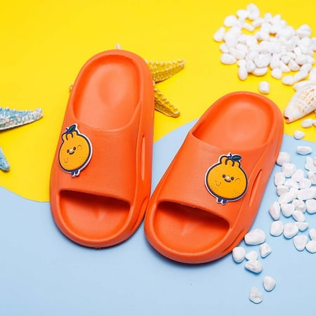 

QISIWOLE Kids Shower Slides Boys Girls Sandals Beach Pool Non-Slip Slippers Water Shoes clearance under $10