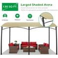 thumbnail image 5 of AECOJOY 13'x10' Sunshade Awning Gazebo,Wall Canopy Sunsetter Deck Awning Gazebo-Beige, 5 of 8