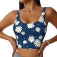 thumbnail image 2 of Uemuo Daisies Flowers Pattern Women's Sports Bra - High Impact Support, Breathable, and Comfortable Athletic Bra for Running, Yoga, and Workouts, 2 of 9