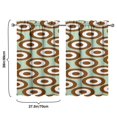 thumbnail image 4 of Mandala Design Kitchen Curtains - Vintage Tier Cafe Curtains for Bathroom Living RV Rod Pocket Window Drapes 36 Inch 2 Panels Set 28"x36" Window Treatment Tiers, 4 of 4
